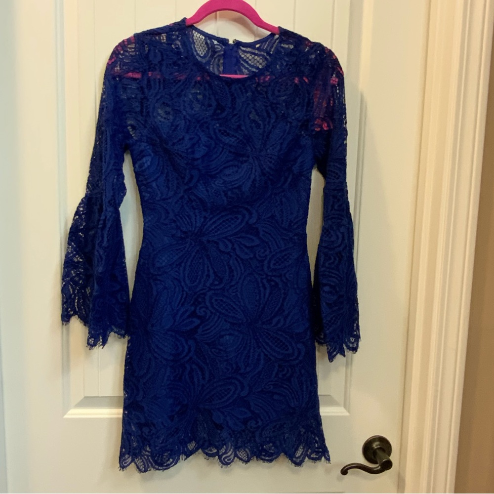 Lilly Pulitzer Denise romper, floral loopy lace, sz 0